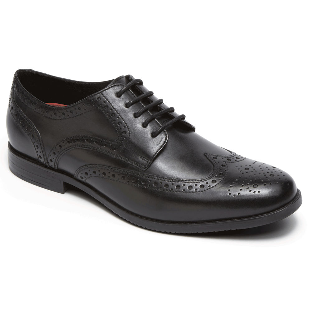 Rockport Lace Up For Mens Black - Style Purpose Wingtip - ZK9065837